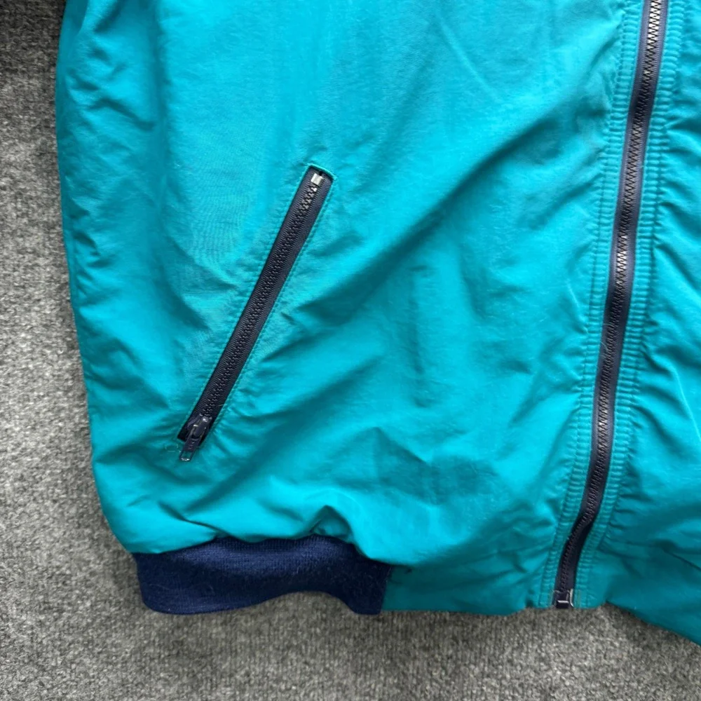 Lands' End The Squall Jacket Mens XXL Tall Teal Fleece Lined Outdoor Vintage